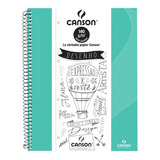 Caderno Sket Book Canson Expres E Arte Verde Tifany 140g 40f