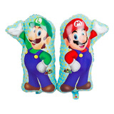 Set De Globos Luigi  Y Mario Bros 65 X 45 Cm
