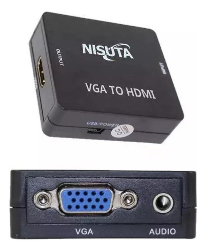 Conversor Vga + Audio 3.5mm A Hdmi 1080p 