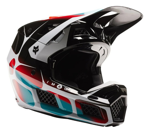 Casco Fox V3 Rs Syz Black Motocross Enduro