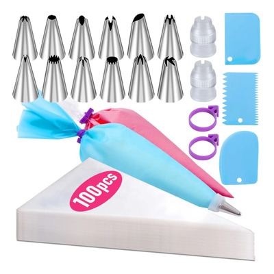 120 Kit Mangas Pasteleras Y Boquillas Para Decorar Pasteles