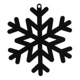 Copo Nieve Mdf Negro Colgante Esfera Navidad 20cm Mylin 3pz Color Mod. A
