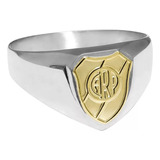 Anillo Sello River Plata 925 Oro 18k Carp La Banda Futbol