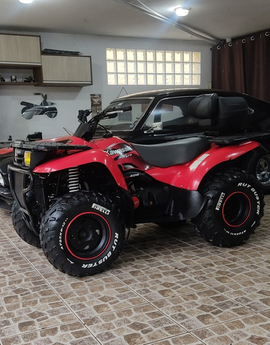 QUADRICICLO KAWASAKI 4X4 AUTOMÁTICO P/ 3 PESSOAS, MUITO NOVO