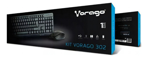 Kit Teclado Y Mouse Inalambrico Vorago Km-302 Negro