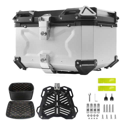 Maletero Moto Top Case Aluminio Caja Moto Con Base 65l