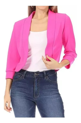 Chaqueta Top Blazer Corta Manga Larga Cardigan