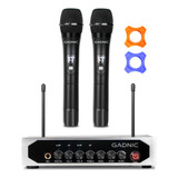 Set Microfonos Inalambricos Bluetooth Karaoke Gadnic Uhf X2