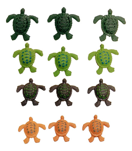 12x Figuras Realistas De Animales De Tortuga Marina, Modelo