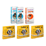 Combo Bravecto (1) 4,5 A 10kg + (2) 20 A 40 + 3 Scalibor G