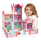 Doll House Dream House For Girls - Diy 3 Pisos 6 Habitacione