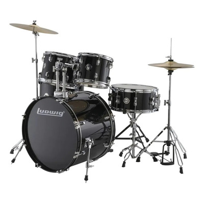 Batería De 5 Tambores Ludwig Accent Lc19511 Negro Sparkle Negro Sparkle