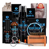 Kit De Aseo Para La Barba, Con Aceite, Suero De Crecimiento,