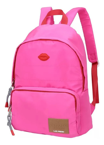 Mochila Las Oreiro Urbana Comoda Porta Notebook Color Fucsia Diseño De La Tela Liso