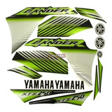 Kit Adesivo Faixas Moto Yamaha Lander 2009 Preta