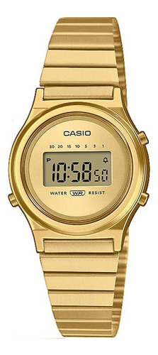 Reloj Mujer Casio La-700weg-9a Digital Dorado Malla Dorada