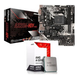 Kit Cpu A6 9500 Amd Am4 + Mb Asrock A320m Hdv + 4gb Mem