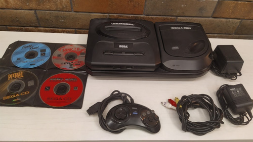 Console Sega Cd Mega Drive 3 Completo - Americano + 8 Jogos Originais 