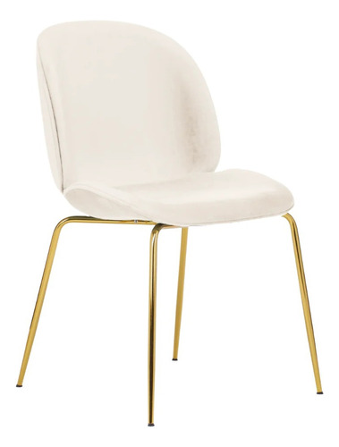 Silla Comedor Bettle Terciopelo Felpa Boobby Eames X4