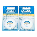 Kit De 2 Hilos Dentales Essential Floss Con Cera 50 M Oral B