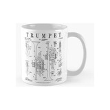 Taza Trompeta Trompeta Patente Vintage Dibujo Imprimir Calid