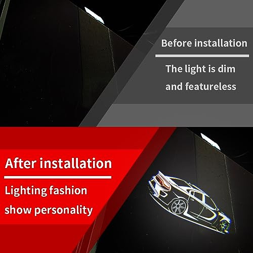 Uuakarin 2 Pcs Car Door Logo Lights Compatible Para Charger Foto 3