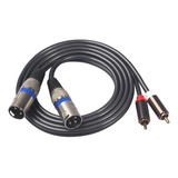 Cable De Audio 2 Rca Macho A 2 Xlr Macho 1.5 Metros