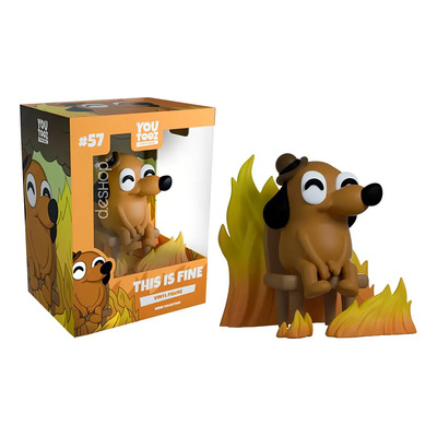 Youtooz This Is Fine Figura Coleccionable Meme Collection Vinilo 13cm | Envío gratis