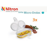 Kit C/ 3 Forma Para Ovos E Omelete Para Microondas Nitron