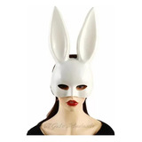 Mascara Antifaz Orejas Conejo Playboy Blanco 
