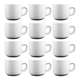 Taza De Té 180 Ml Tsuji Linea Recta 450 Porcelana X12 Unid