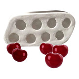 Molde De Silicone Mini Cereja Resina Biscuit Fruta  8 Cavid.