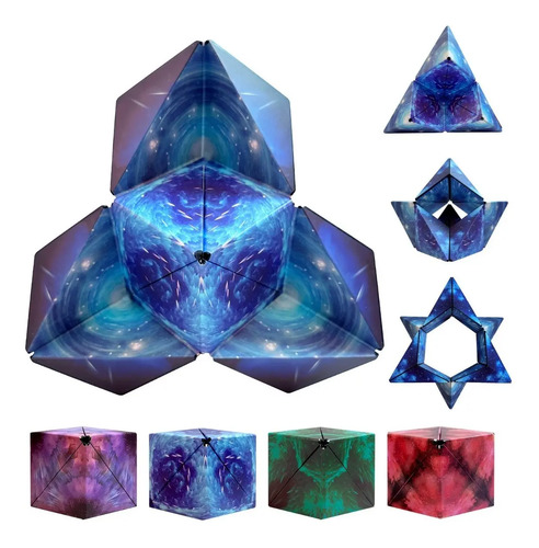 4pcs Teseracto Magnético 3d Con Más De 70 Variaciones Tipo