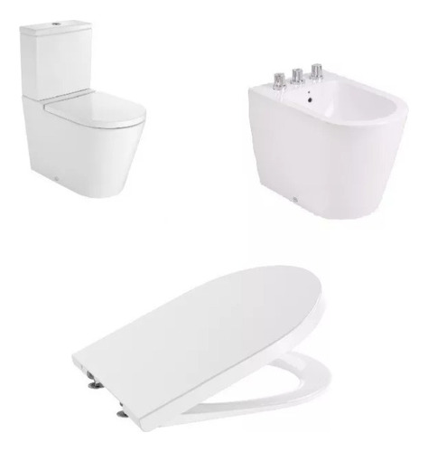 Combo Inodoro + Deposito + Bidet 1/3 Ag + Asien Inspira Roca