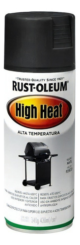 Aerosol Alta Temperatura Rust Oleum Colores X 340 Color Negro Mate