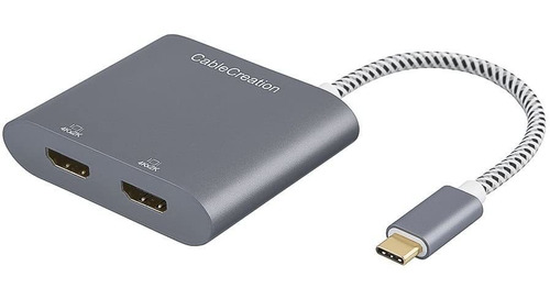 Usb C A Hdmi Doble 4k, Cablecreation Adaptador Usb Tipo C...