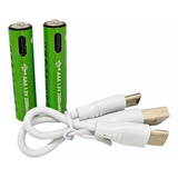 Pilas Aaa Recargables Con Cable Usb 1200mah Mayor Duración