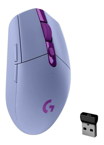 Mouse Gamer Sem Fio Logitech G305 Lightspeed Lilás 12000dpi