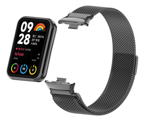 Para Xiaomi Pulsera 8pro Milanese Banda Magnética Extraíble