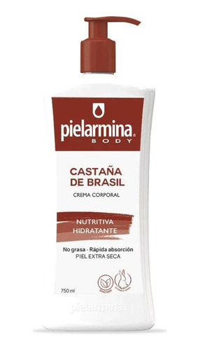 Pielarmina Crema Corporal Nutritiva Hidratante Castaña 750ml
