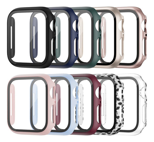 10pc Protector Cristal Para Apple Watch 8 7 6 5 4 3 Se Ultra