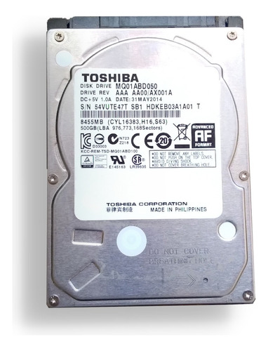 Disco Rigido Hdd Toshiba 500gb 2,5  Notebook Servidor Pc