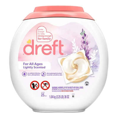 Dreft Lightly Scented He Compatible Laundry Detergent 36 Oz