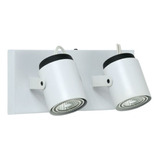 Lampara Spot Aplique Pared Blanco Faroluz 2 Luces Dicroica