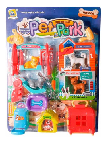 Set Juguete Parque De Diversiones De Mascotas Pet Park Shop