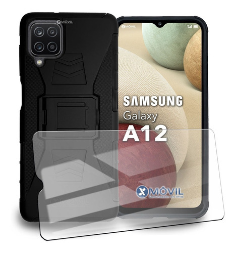 Funda Samsung Galaxy A12, Uso Rudo Clip + Mica