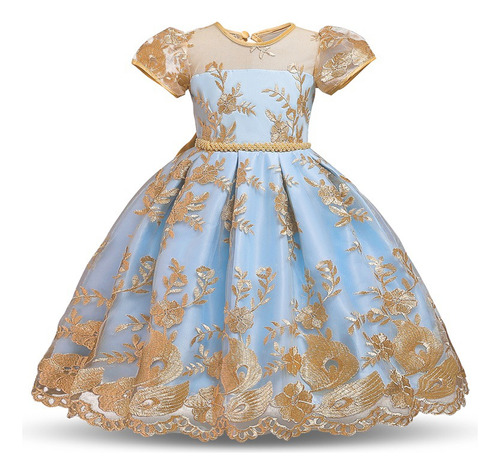 Vestido Infantil Luxo Festa Princesa Real Realeza Rodado