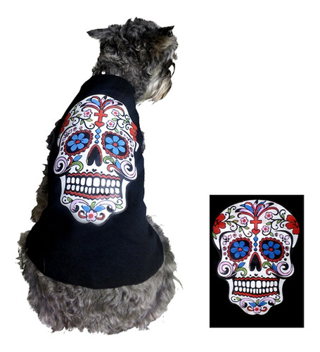 Disfraz Calavera Perro Halloween Talla 4 Mascota Pet Pals