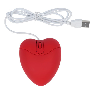 Ratón Con Forma De Corazón Con Cable