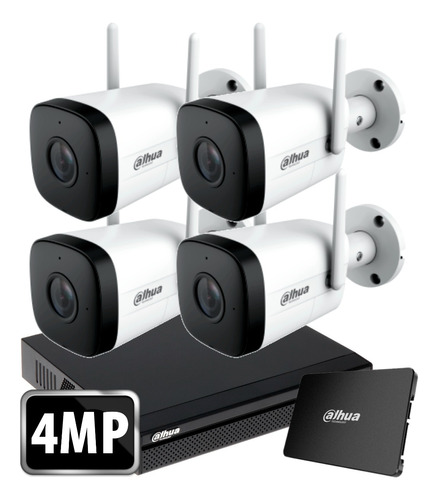 Kit Ip Seguridad Dahua Wifi 4 + 1tb + 4 Camaras 3mp M3k